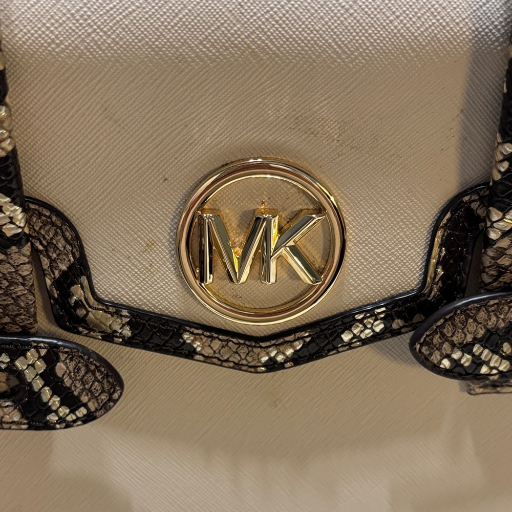 Michael Kors Cream and Black Satchel - Picture 2 of 5